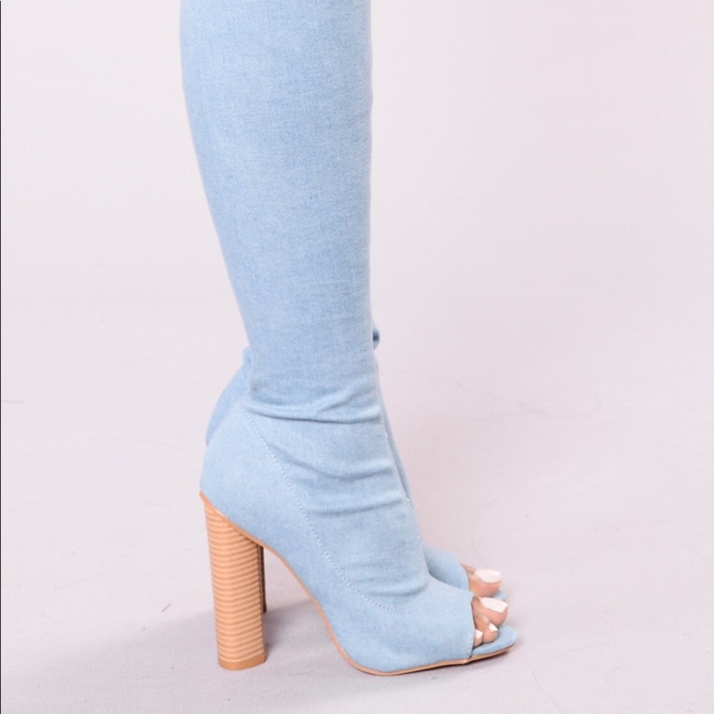 Thigh High Jean boots